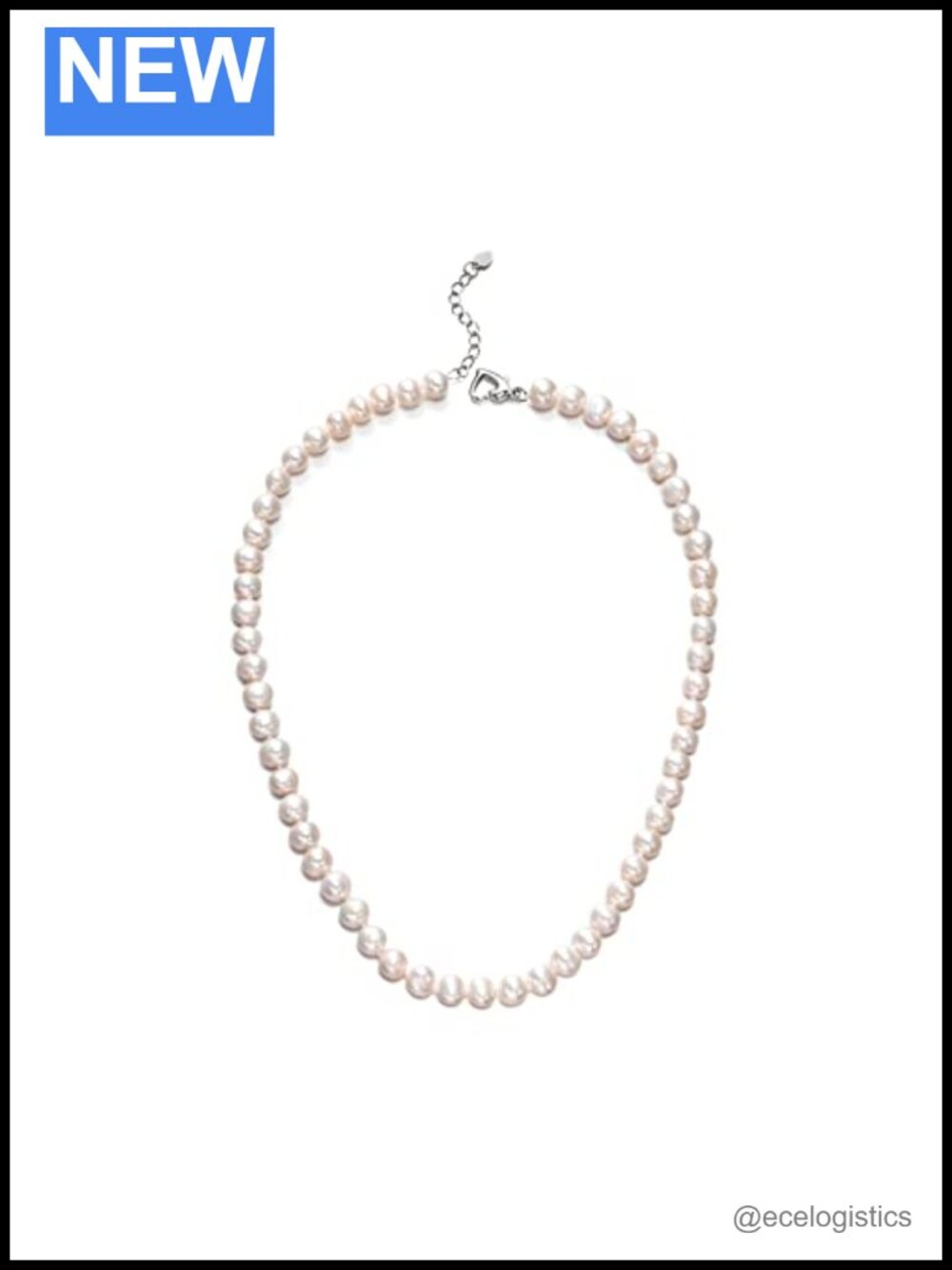 Freshwater Pearl Necklace Sterling Silver Clasp 20" Strand